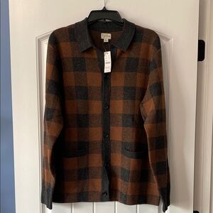 JCREW knit collared cardigan Large